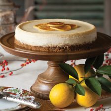 Cheesecake on Brown cake tray