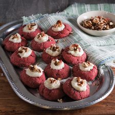 red velvet thumb cookies