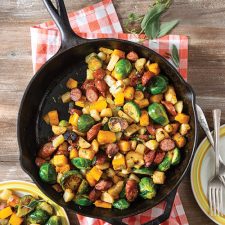 Sausage Root Veggie Skillet
