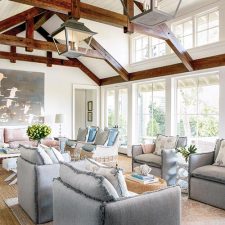 Wooden beamed living room