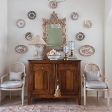 Brown entryway rustic table