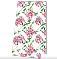 Southern Lady Pink Flowers Tea Towel