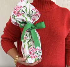 Alternative view of Southern Lady Pink Flowers Tea Towel