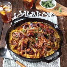 Ribs in a cast iron skillet