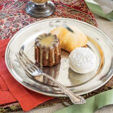 Plated christmas foods