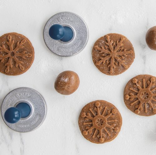 Snowflake Stamped Cookie Dough