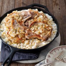 Pork Chops Mac n Cheese