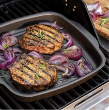 Texas Searing Griddle on grill