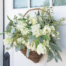 Winter front door florals
